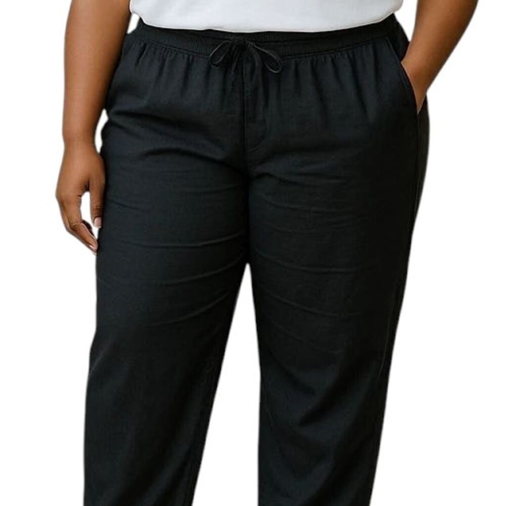 Amazon Essentials Black Linen Women's Pants Size XXL